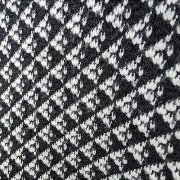 RW&Co Black & White Wool Blend Open Front Cardigan Sweater Woman's Large - Picture 8 of 9